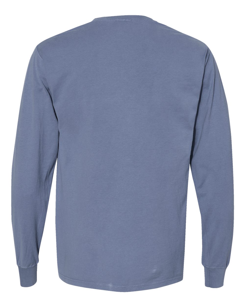 Unisex Garment-Dyed Long Sleeve T-Shirt - Back - B35300283 - Saltwater