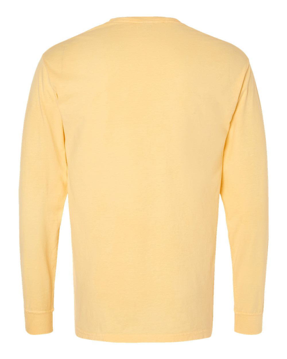 Unisex Garment-Dyed Long Sleeve T-Shirt - Back - B35300403 - Summer Squash Yellow