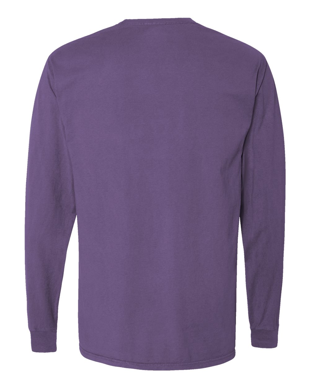 Unisex Garment-Dyed Long Sleeve T-Shirt - Back - B35300723 - Grape Soda