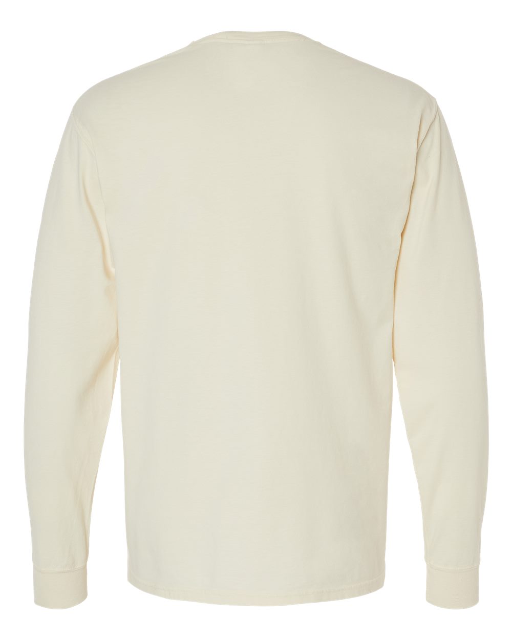 Unisex Garment-Dyed Long Sleeve T-Shirt - Back - B35300763 - Parchment