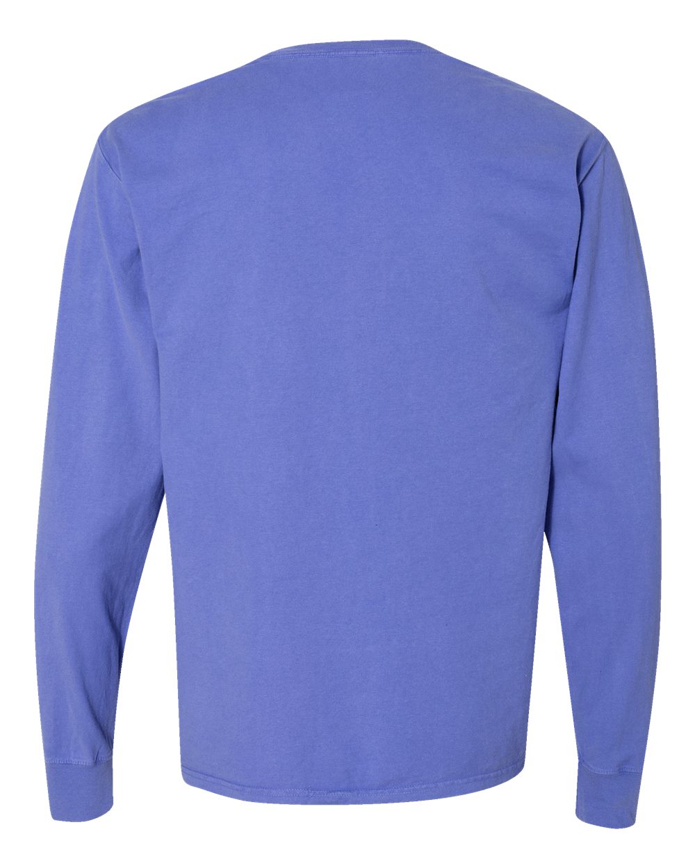 Unisex Garment-Dyed Long Sleeve T-Shirt - Back - B35300813 - Deep Forte Blue