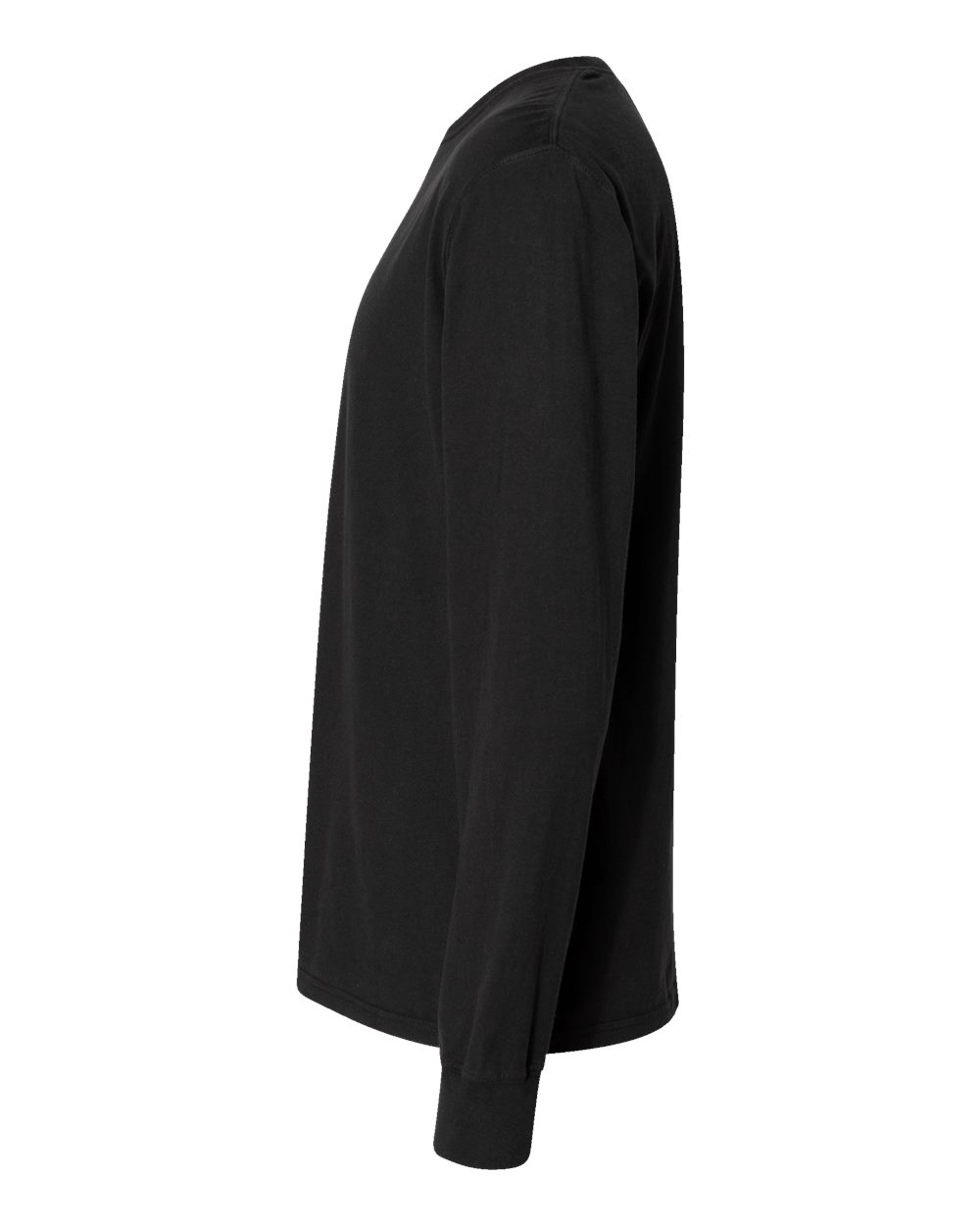 Unisex Garment-Dyed Long Sleeve T-Shirt - DirectSide - B35300503 - Black