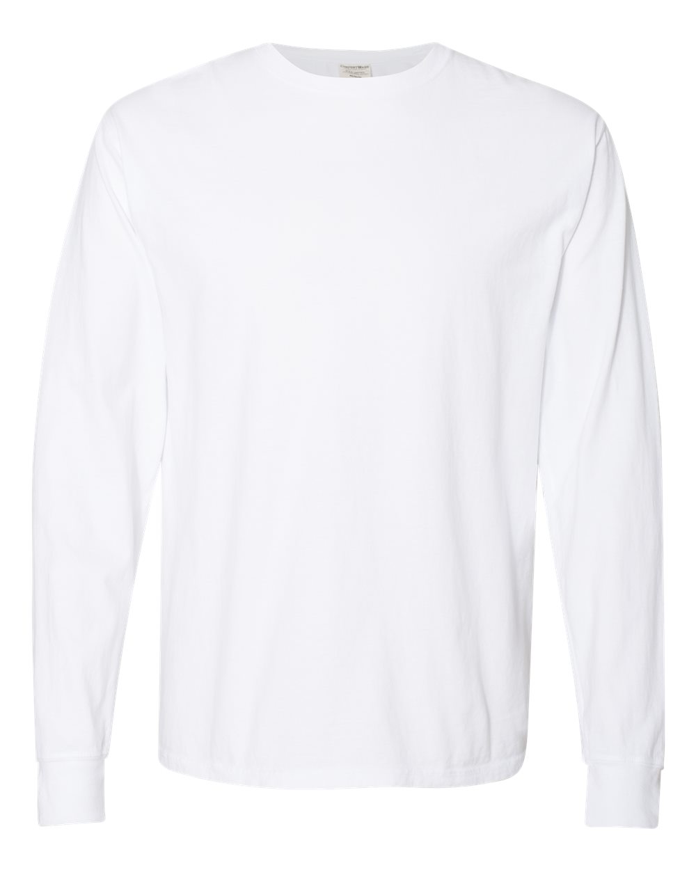 Unisex Garment-Dyed Long Sleeve T-Shirt - Front - B35300003 - White
