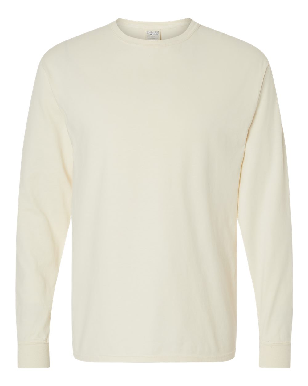 Unisex Garment-Dyed Long Sleeve T-Shirt - Front - B35300763 - Parchment