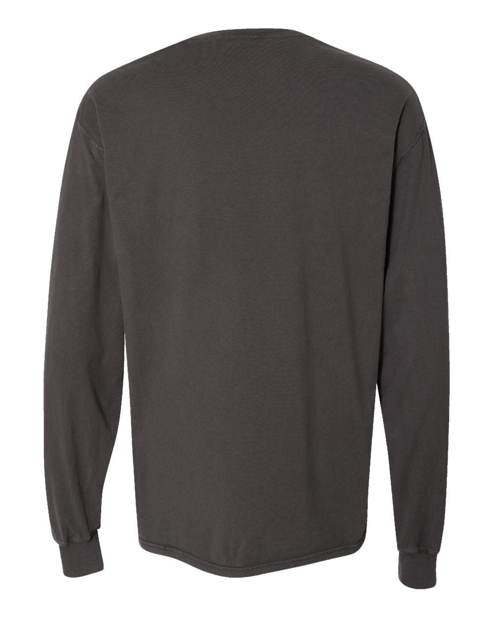 Unisex Garment-Dyed Long Sleeve T-Shirt With a Pocket - Back - B35400093 - New Railroad Grey