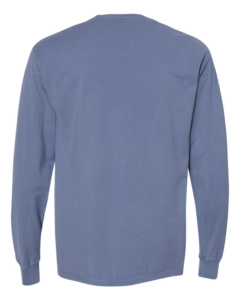 Unisex Garment-Dyed Long Sleeve T-Shirt With a Pocket - Back - B35400283 - Saltwater