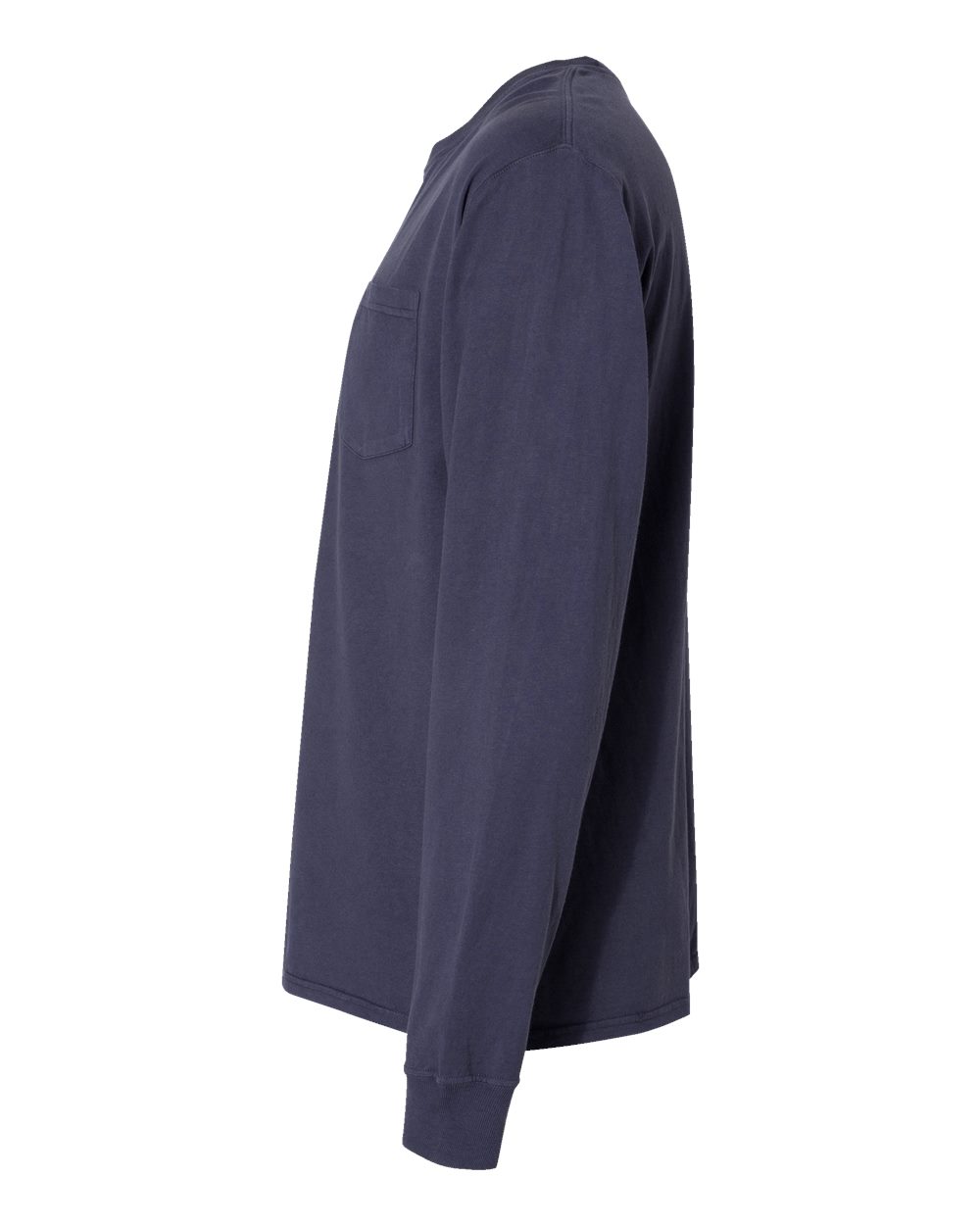 Unisex Garment-Dyed Long Sleeve T-Shirt With a Pocket - DirectSide - B35400683 - Anchor Slate