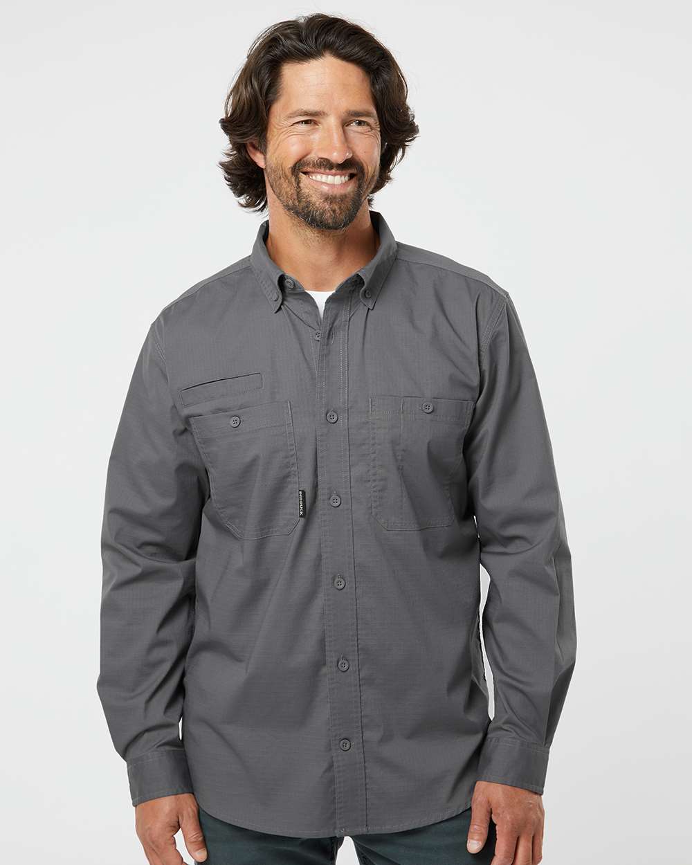 Men's Craftsman Woven Shirt - OnModelFront - B03267093 - Gunmetal