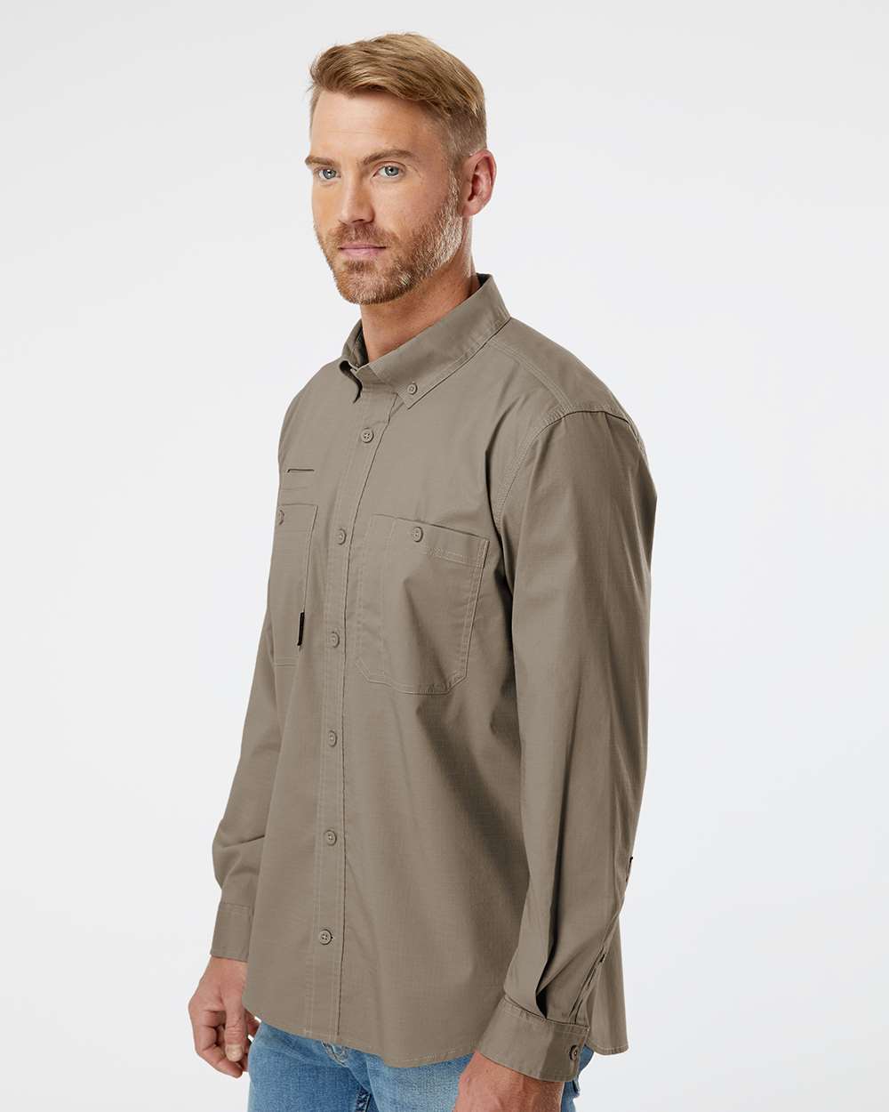 Men's Craftsman Woven Shirt - OnModelSide - B03267733 - Rope