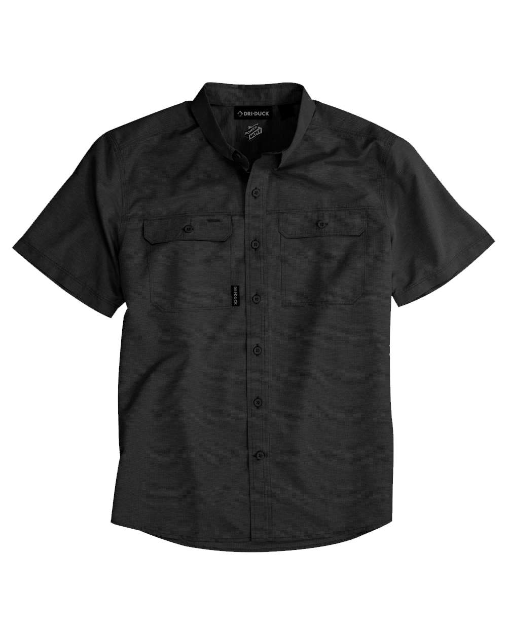 Men's Crossroad Woven Short Sleeve Shirt - Front - B04267093 - Charcoal