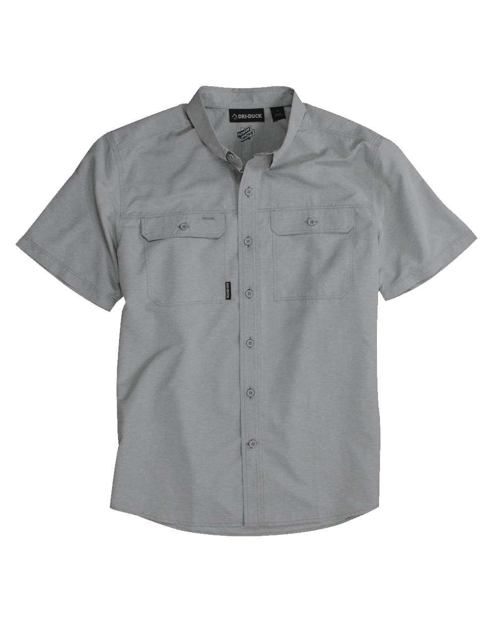 Men's Crossroad Woven Short Sleeve Shirt - Front - B04267353 - Grey