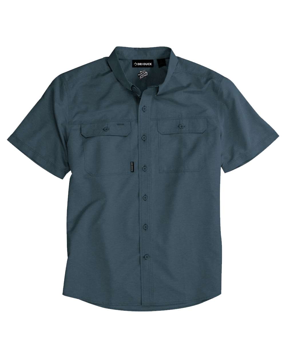 Men's Crossroad Woven Short Sleeve Shirt - Front - B04267903 - Slate Blue