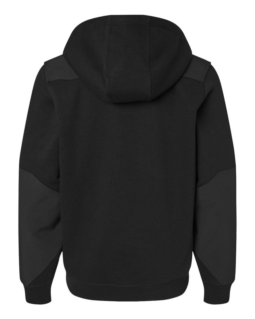 Men's Mission Quarter-Zip Hooded Pullover - Back - B05167503 - Black
