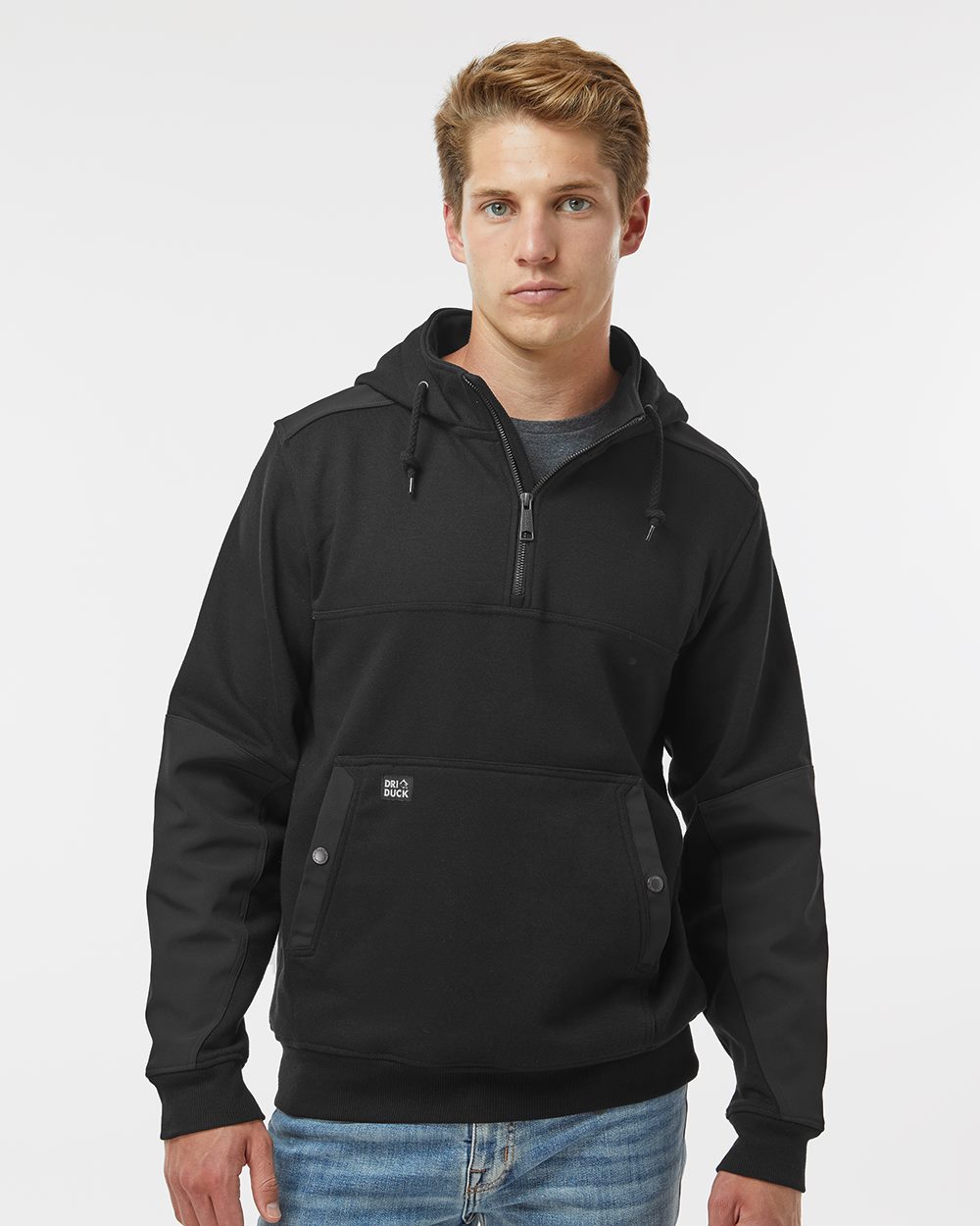 Men's Mission Quarter-Zip Hooded Pullover - styleImage
