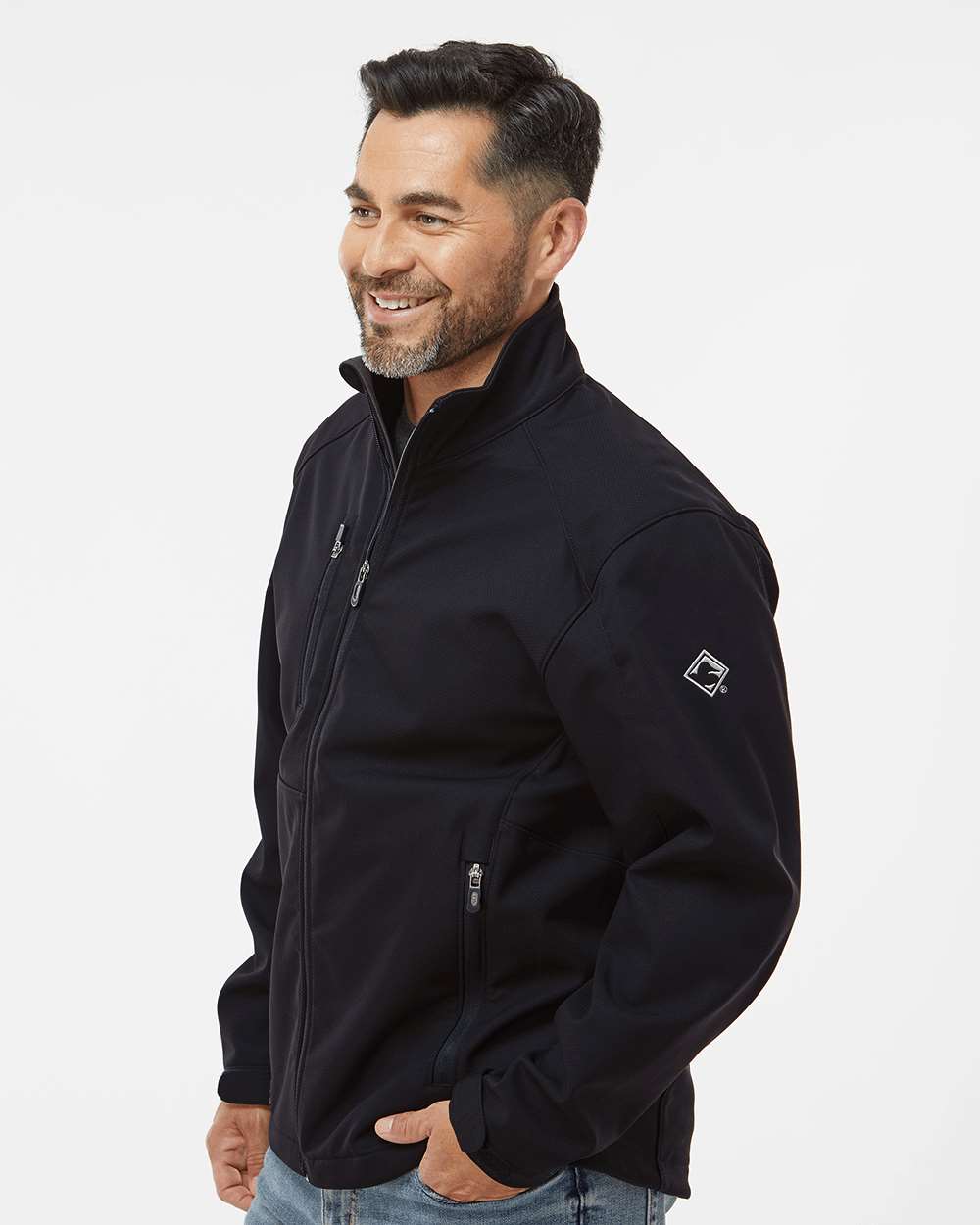 Men's Acceleration Waterproof Soft Shell Jacket - OnModelSide - B84567503 - Black