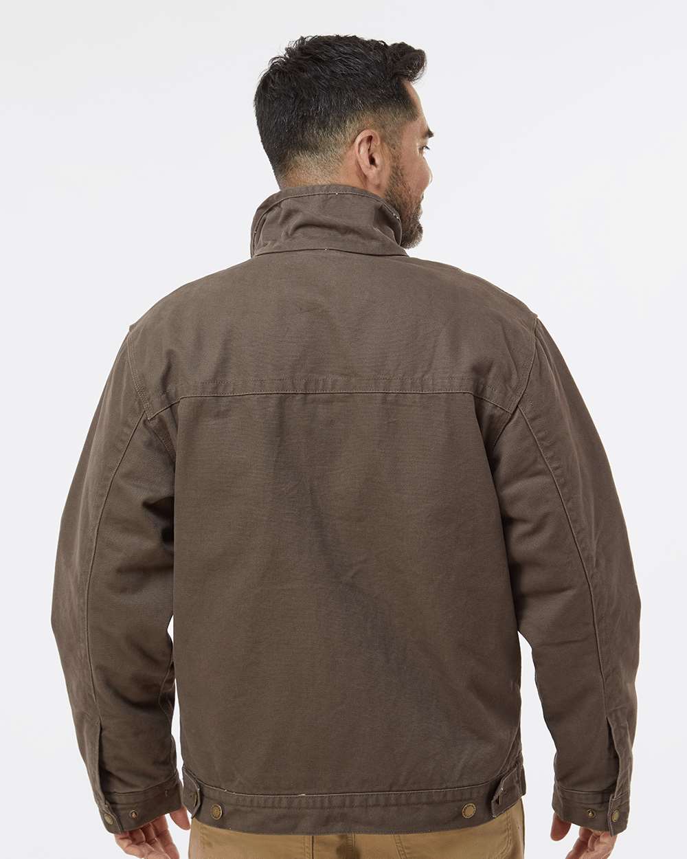 Men's Tall Maverick Boulder Cloth™ Jacket with Blanket Lining - OnModelBack - B42567556 - Tobacco