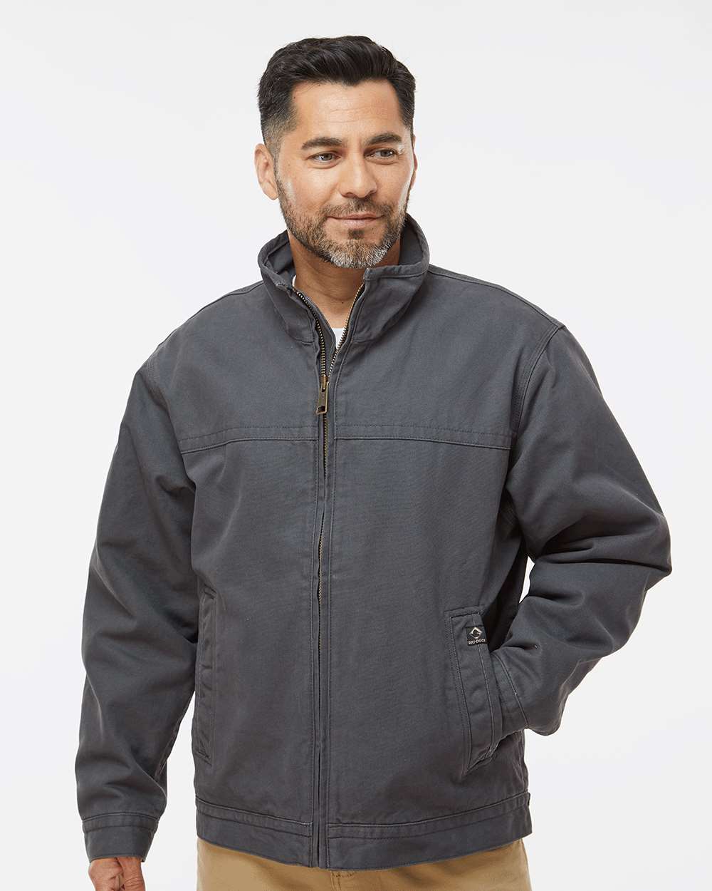 Men's Tall Maverick Boulder Cloth™ Jacket with Blanket Lining - OnModelFront - B42567096 - Charcoal