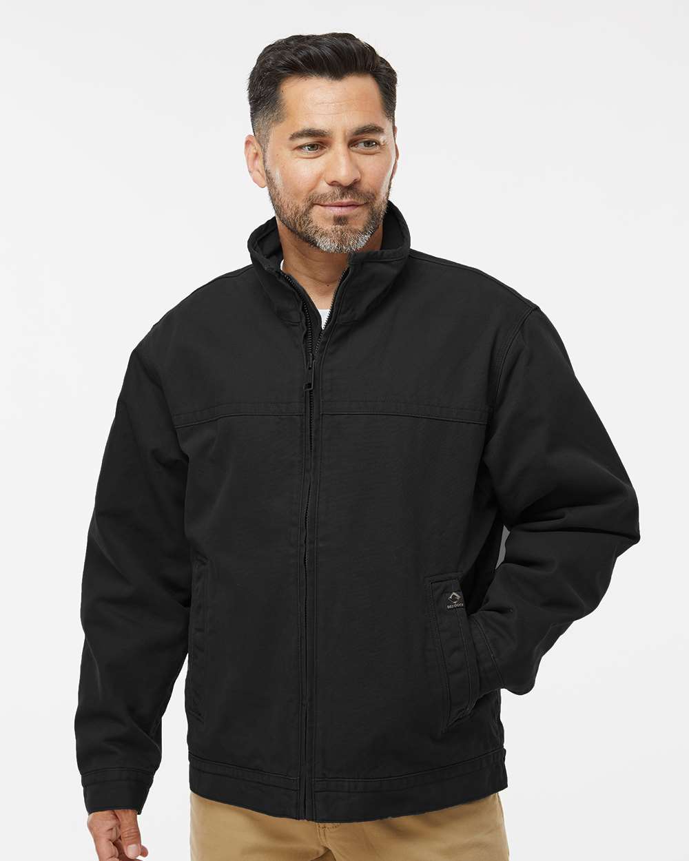 Men's Tall Maverick Boulder Cloth™ Jacket with Blanket Lining - OnModelFront - B42567506 - Black