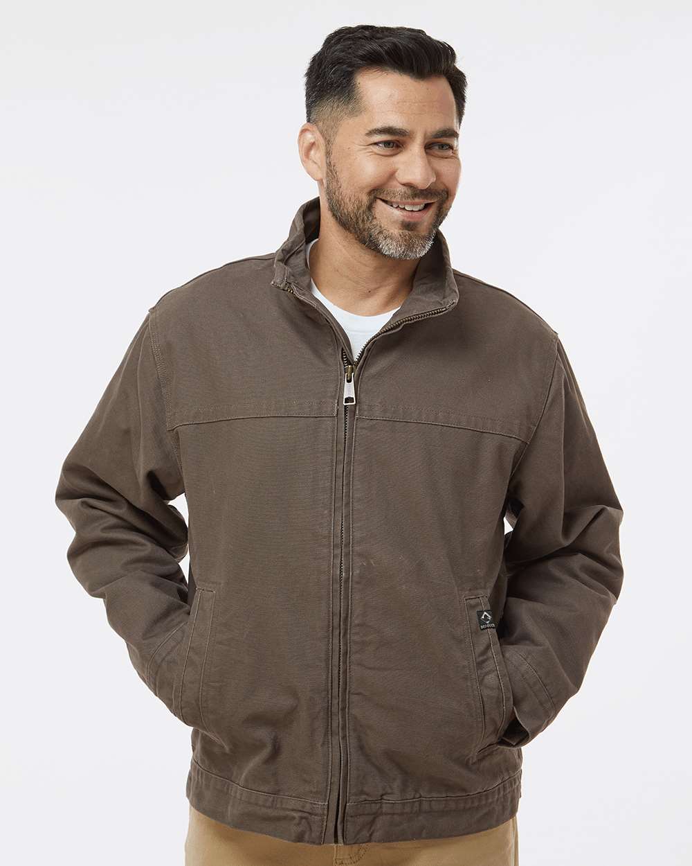 Men's Tall Maverick Boulder Cloth™ Jacket with Blanket Lining - OnModelFront - B42567556 - Tobacco