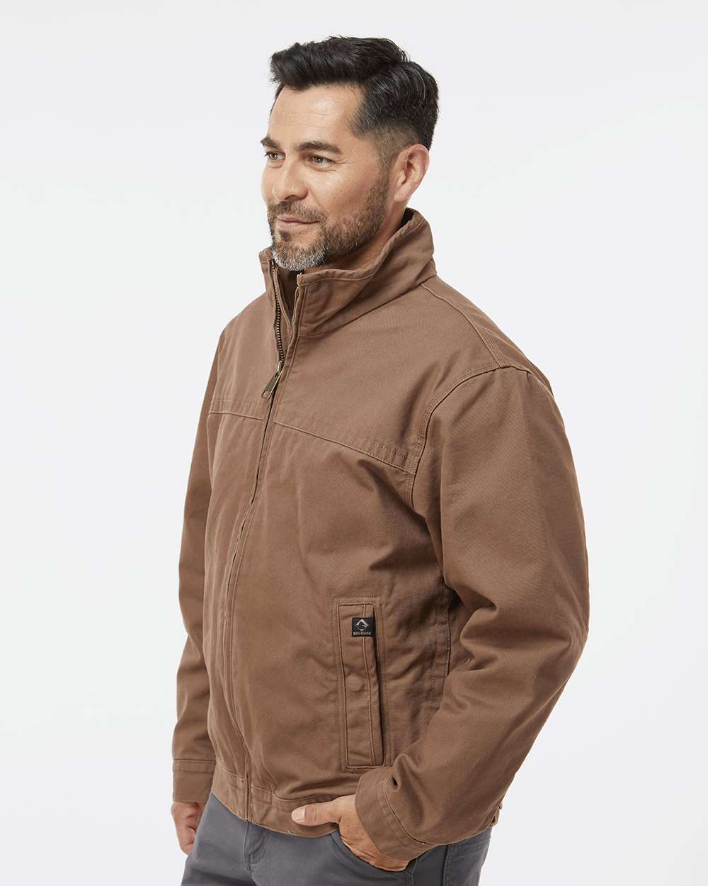 Men's Tall Maverick Boulder Cloth™ Jacket with Blanket Lining - OnModelSide - B42567746 - Field Khaki