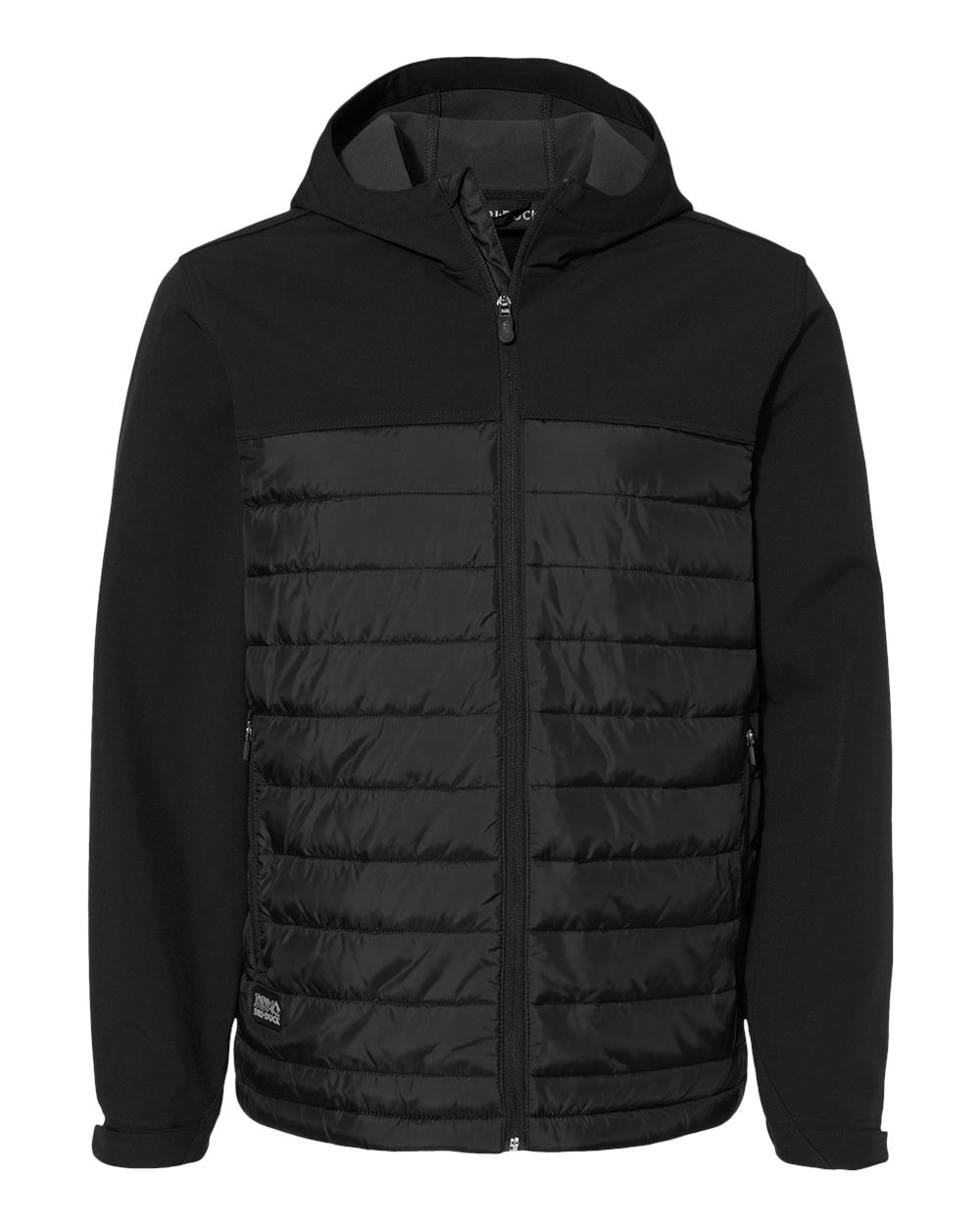 Men's Pinnacle Soft Shell Puffer Jacket - Front - B02167503 - Black