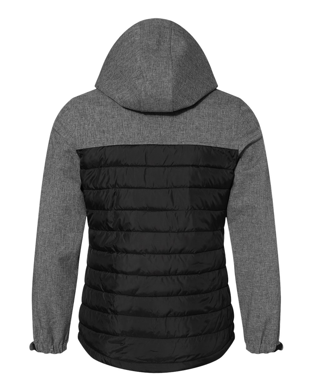 Women's Vista Soft Shell Puffer Jacket - Back - B02467513 - Black Heather/ Black
