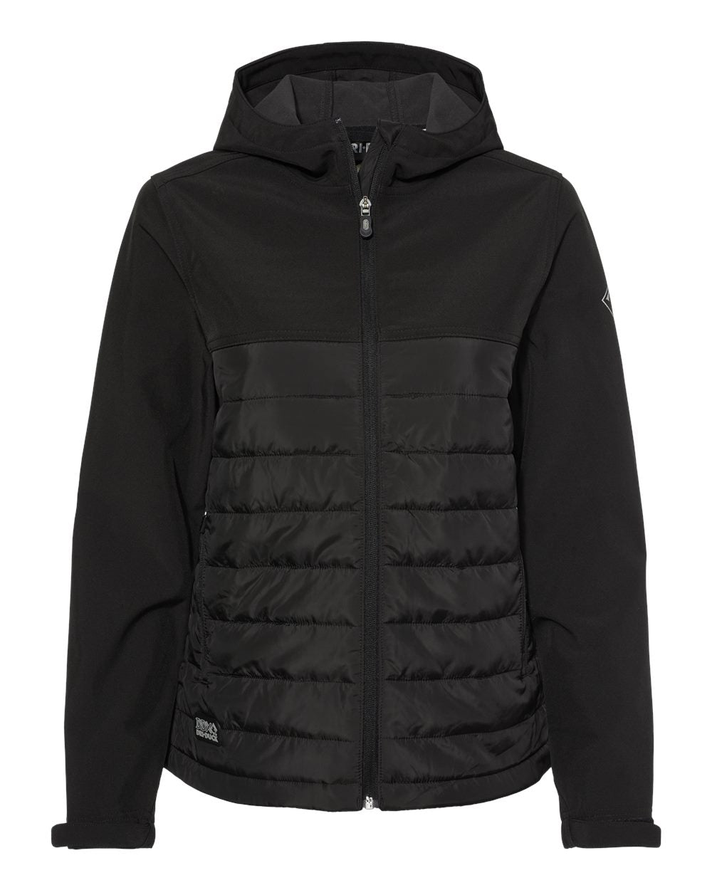 Women's Vista Soft Shell Puffer Jacket - Front - B02467503 - Black