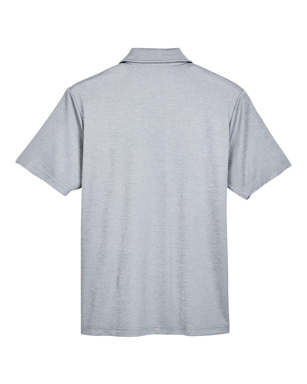 Men's CrownLux Performance® Address Mélange Polo - Back - B645B2353 - Grey Heather