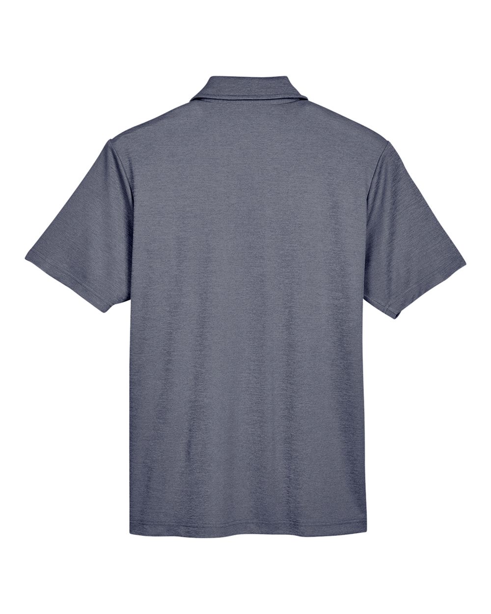 Men's CrownLux Performance® Address Mélange Polo - Back - B645B2653 - Navy Heather