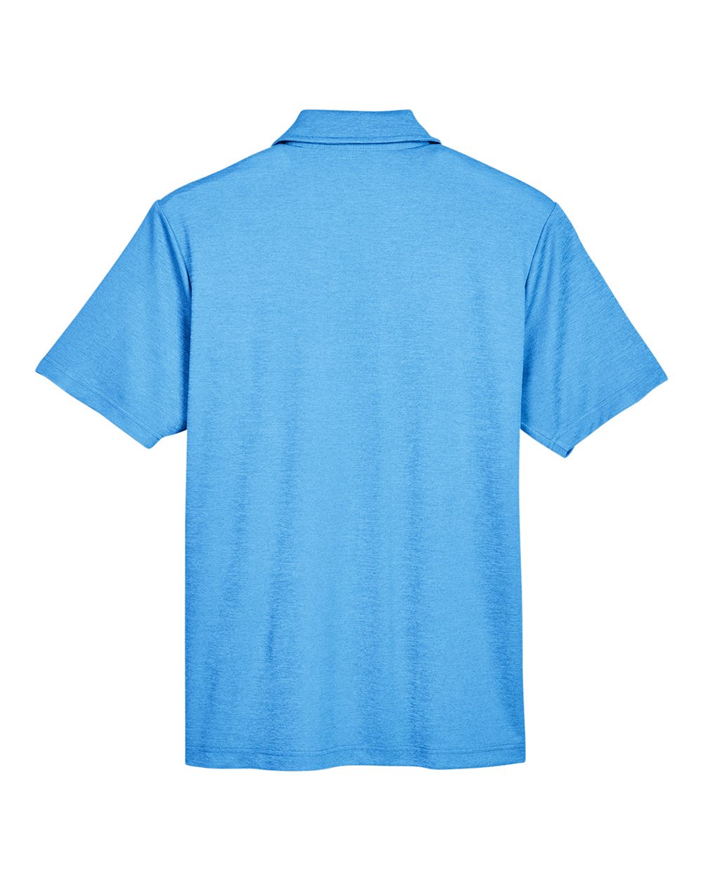 Men's CrownLux Performance® Address Mélange Polo - Back - B645B2683 - Ocean Blue Heather