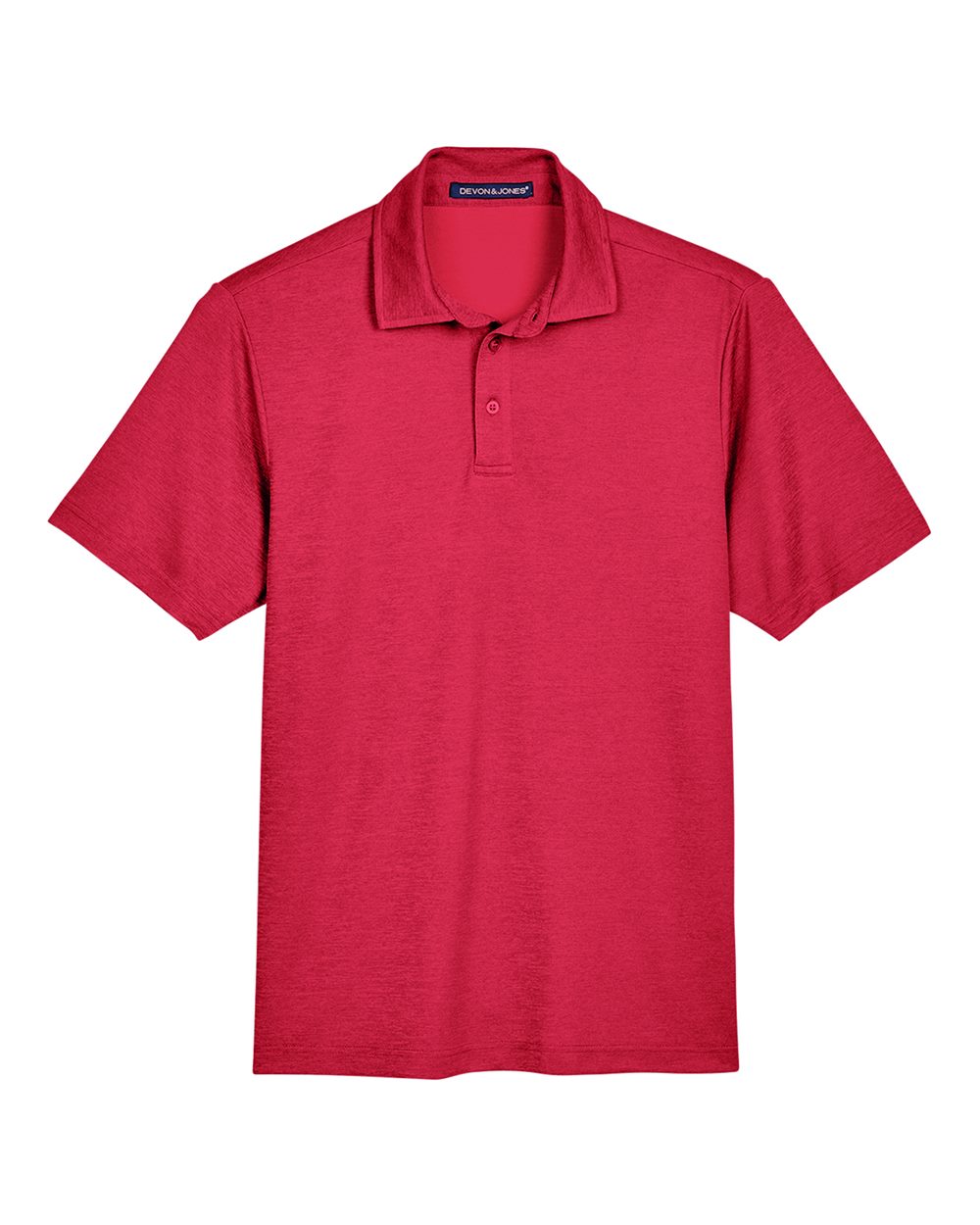 Men's CrownLux Performance® Address Mélange Polo - Front - B645B2703 - Red Heather