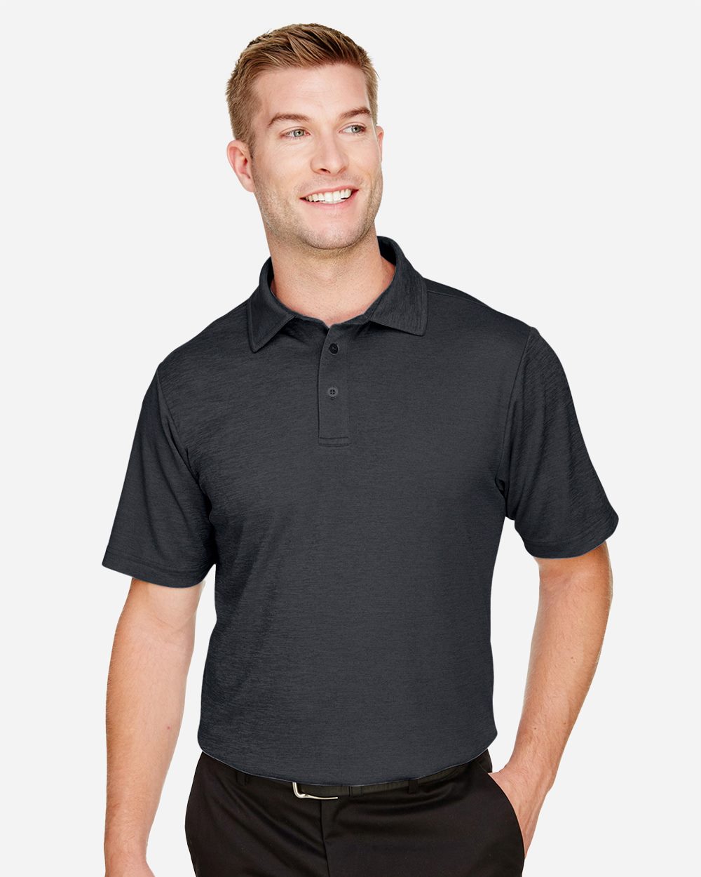 Men's CrownLux Performance® Address Mélange Polo - styleImage