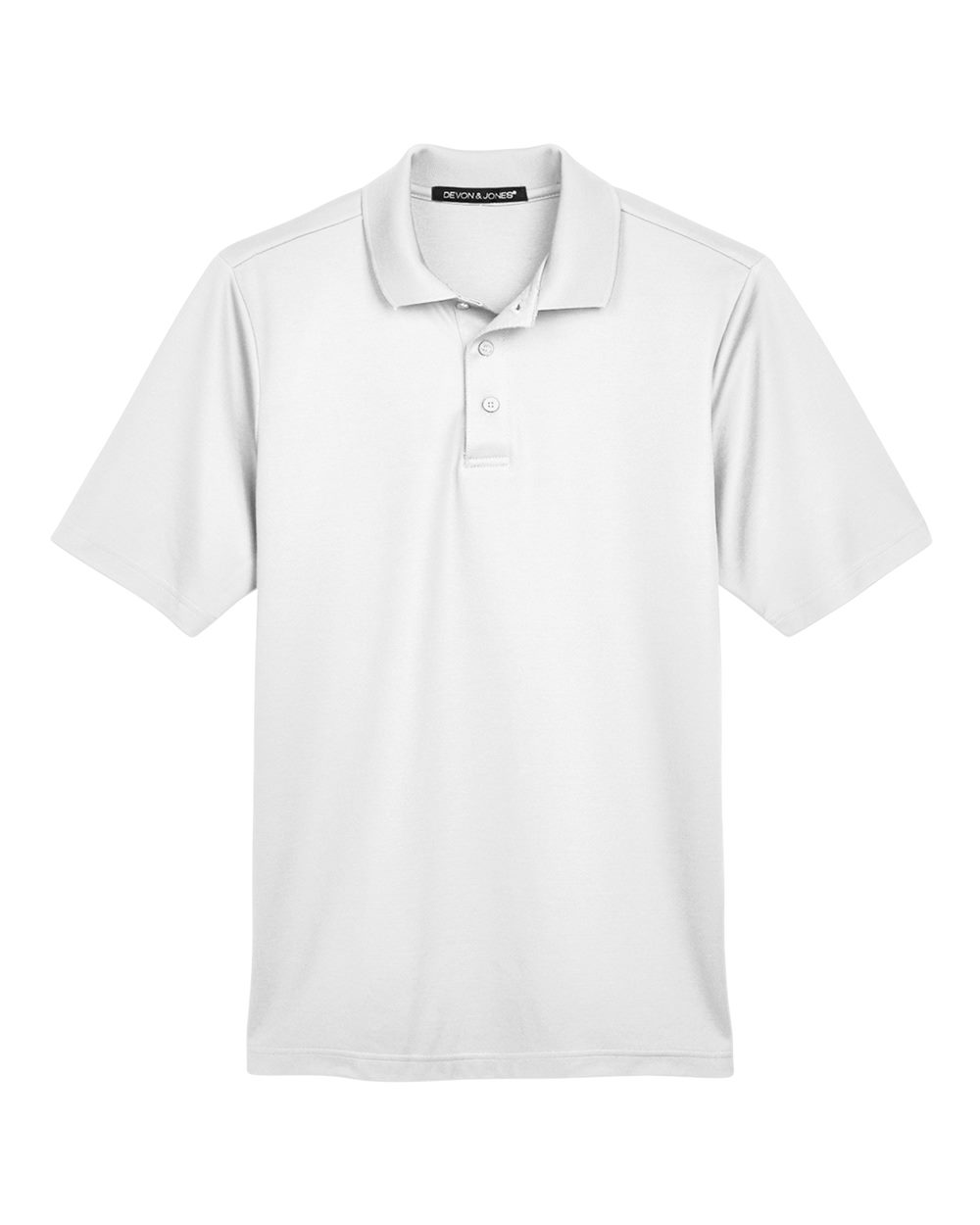 Men's CrownLux Performance® Plaited Polo - Front - B631B2002 - White