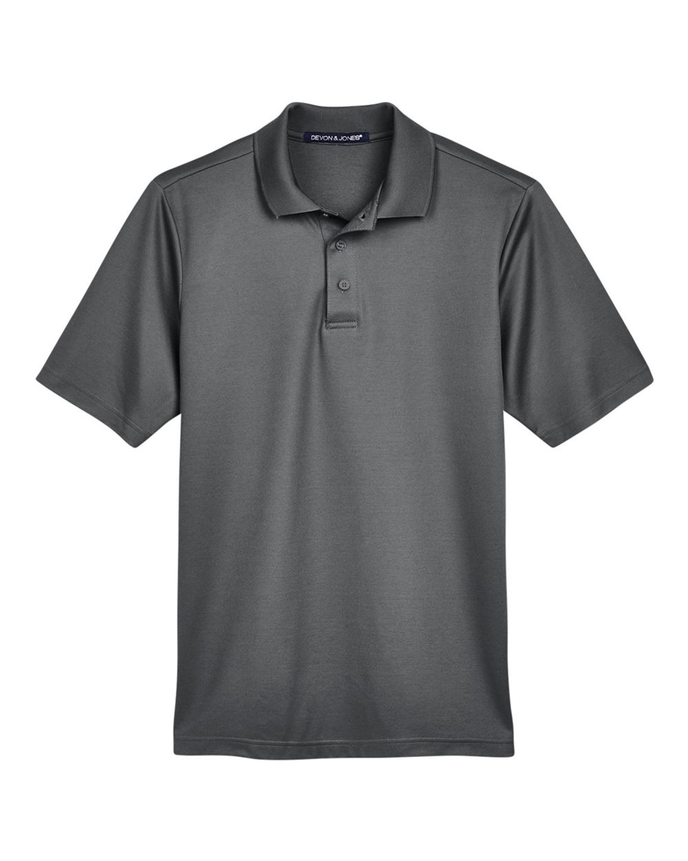 Men's CrownLux Performance® Plaited Polo - Front - B631B2132 - Graphite