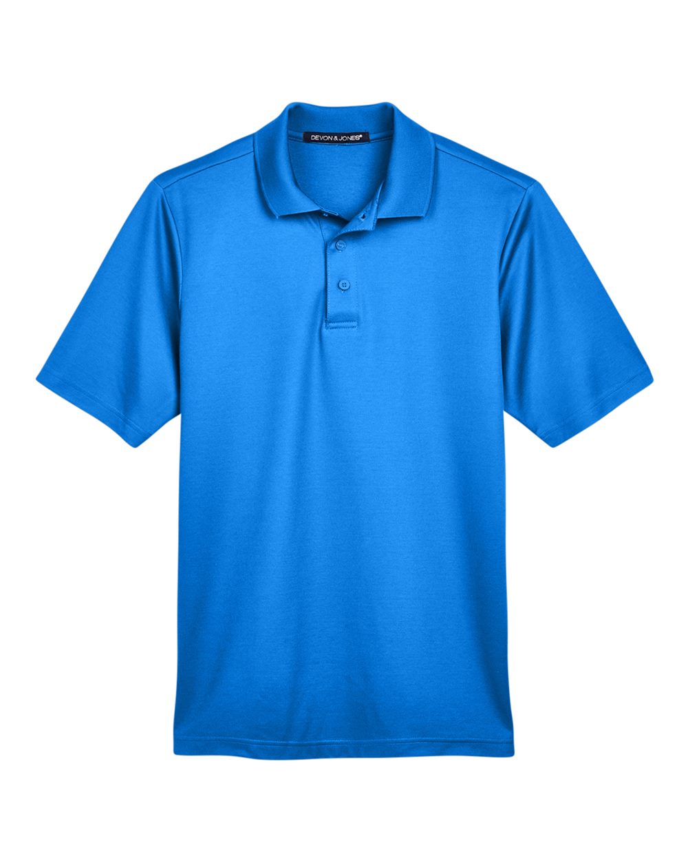 Men's CrownLux Performance® Plaited Polo - Front - B631B2252 - French Blue