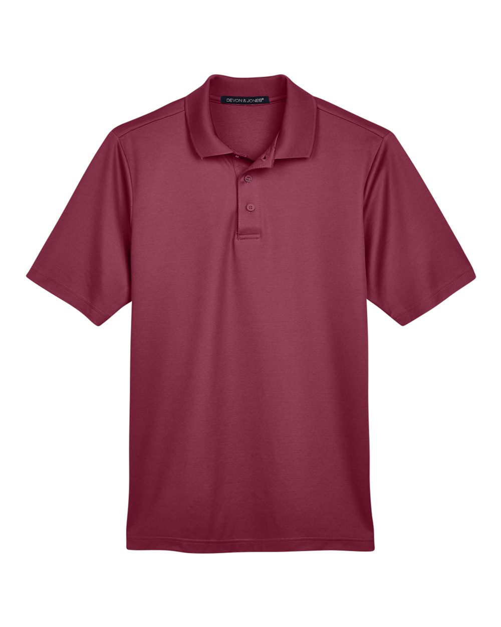 Men's CrownLux Performance® Plaited Polo - Front - B631B2322 - Burgundy