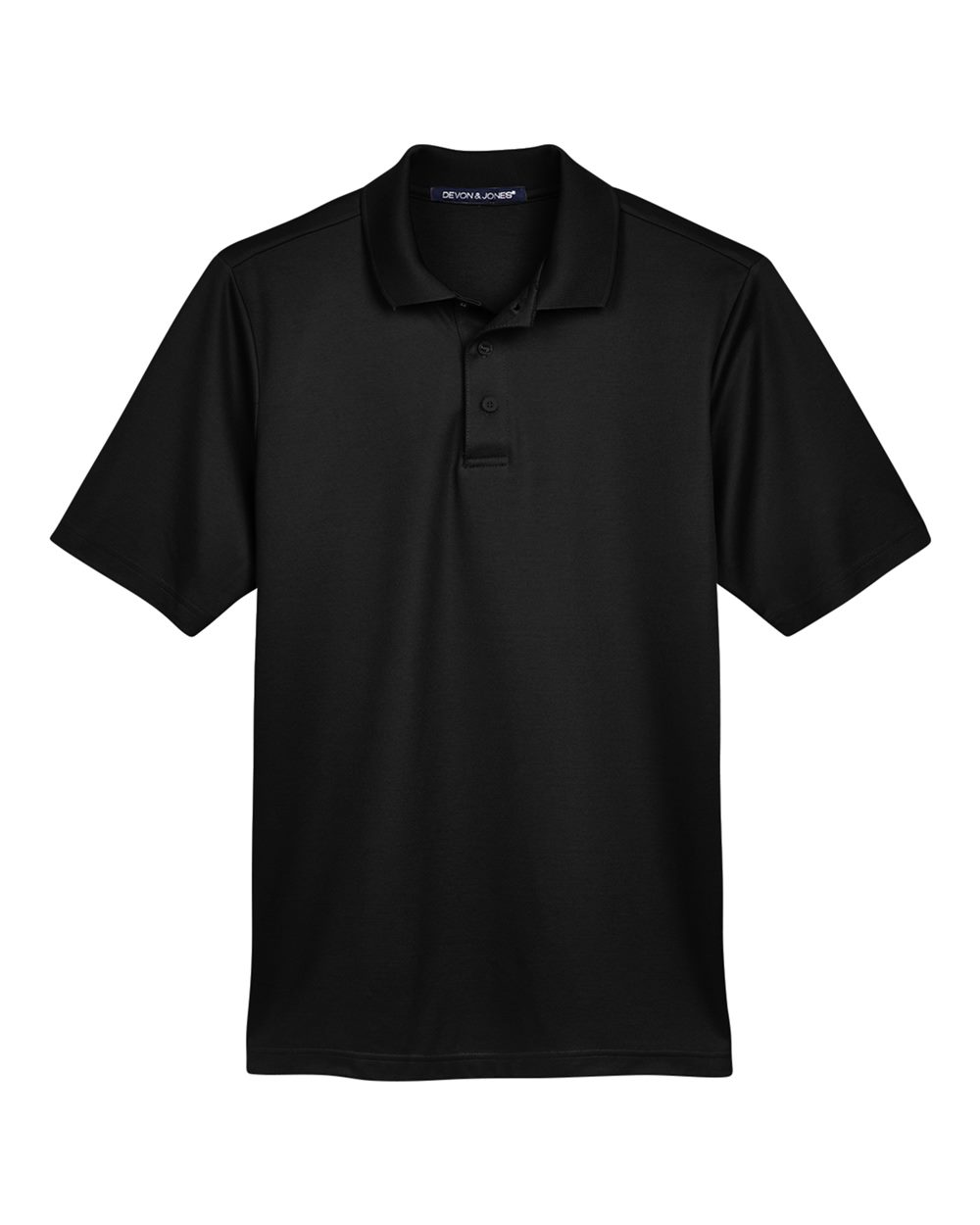 Men's CrownLux Performance® Plaited Polo - Front - B631B2502 - Black