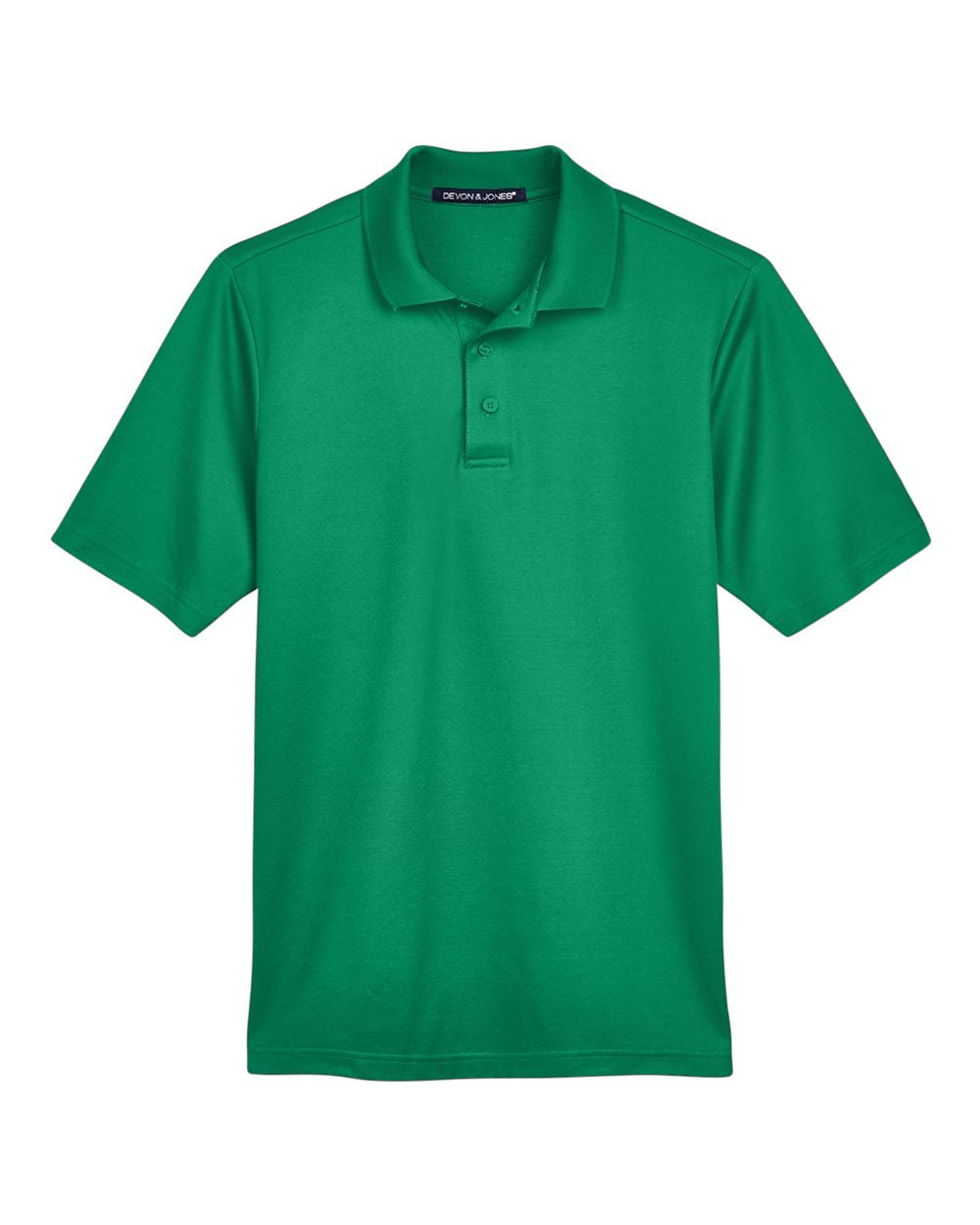 Men's CrownLux Performance® Plaited Polo - Front - B631B2602 - Kelly Green