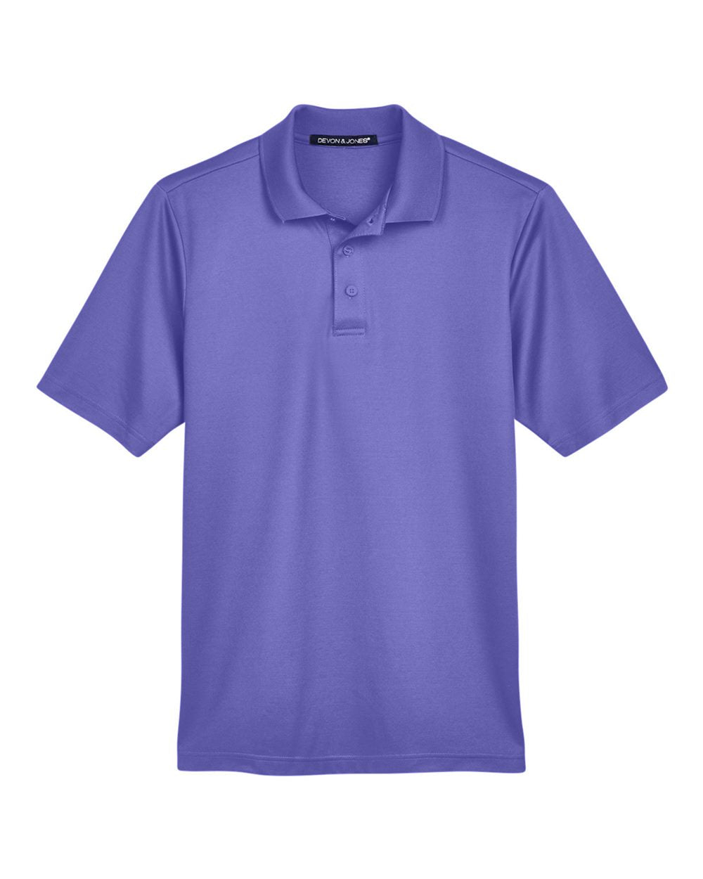 Men's CrownLux Performance® Plaited Polo - Front - B631B2672 - Grape