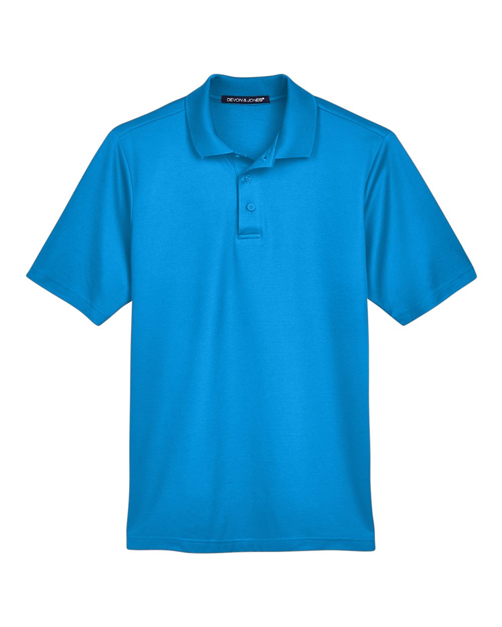 Men's CrownLux Performance® Plaited Polo - Front - B631B2682 - Ocean Blue