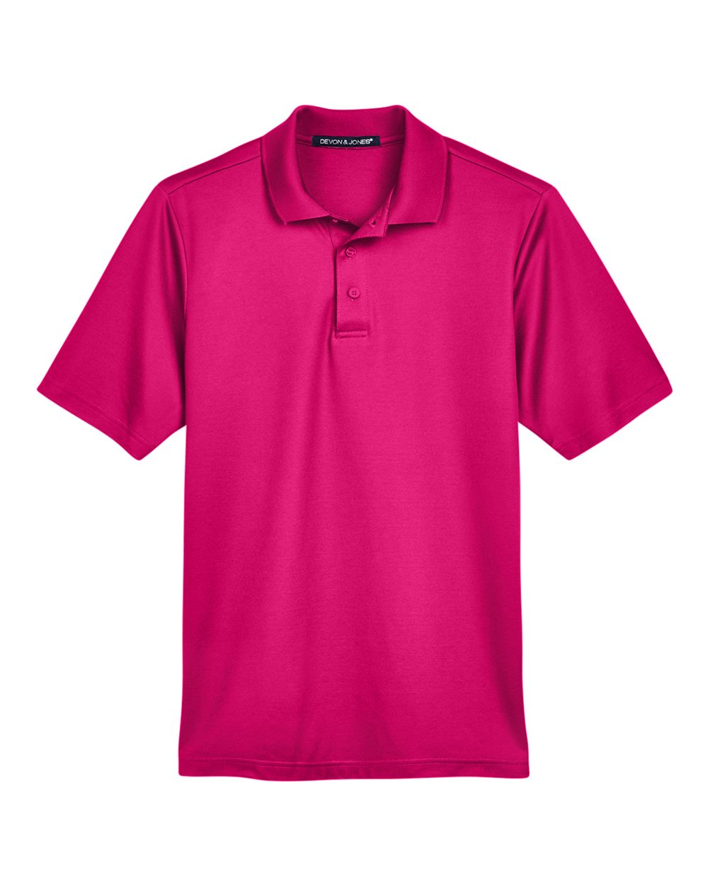 Men's CrownLux Performance® Plaited Polo - Front - B631B2692 - Crown Raspberry