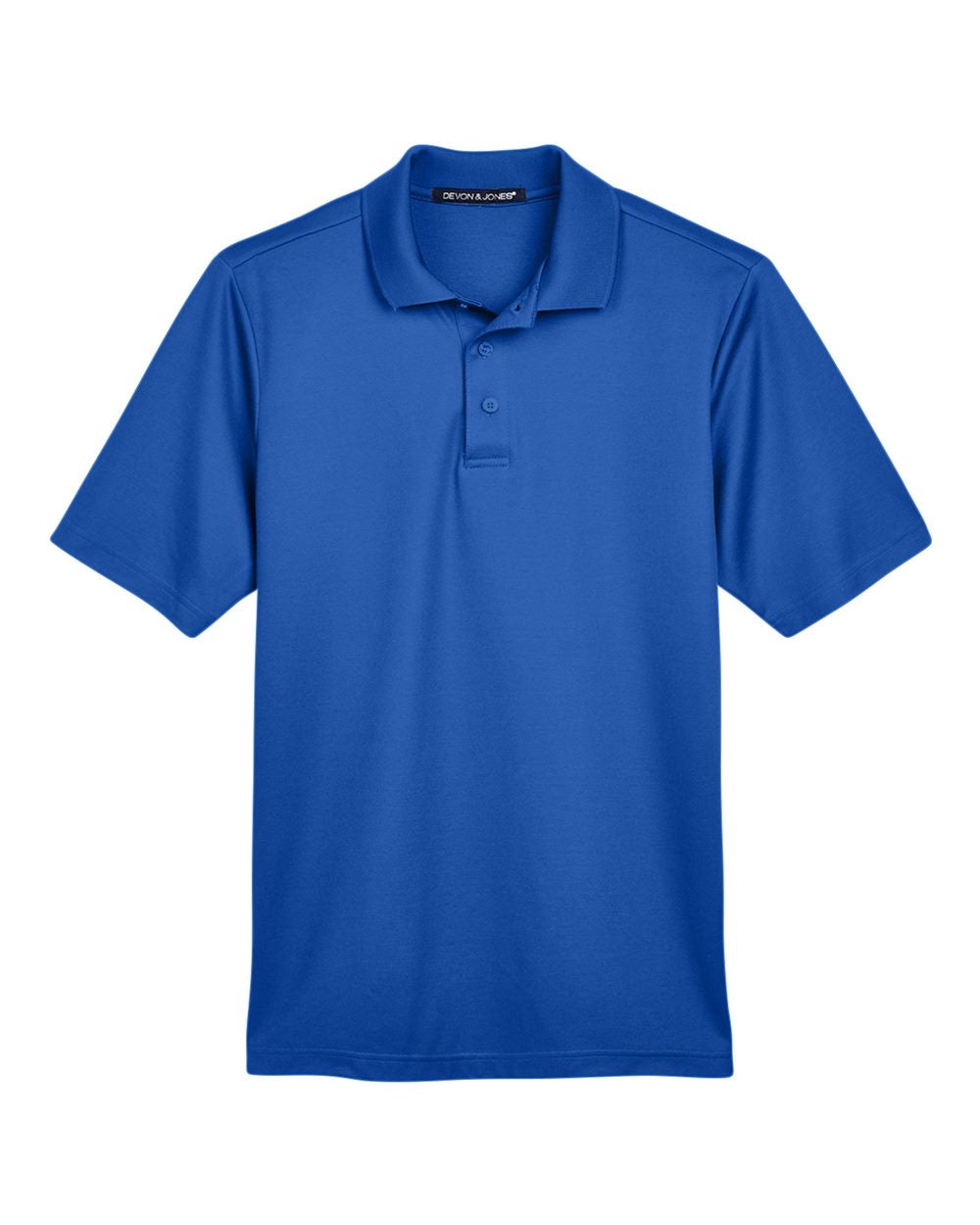 Men's CrownLux Performance® Plaited Polo - Front - B631B2752 - True Royal