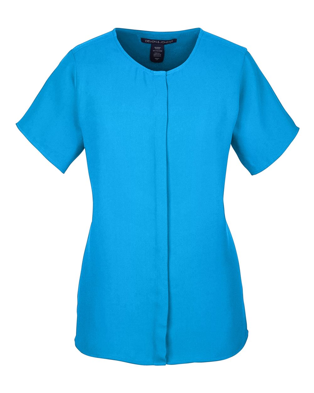Women's Perfect Fit™ Crepe Blouse - Front - B730B2682 - Ocean Blue