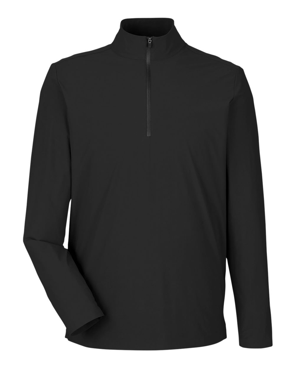 Men's CrownLux Performance® Windsor Welded Quarter-Zip Pullover - Front - B650B2503 - Black