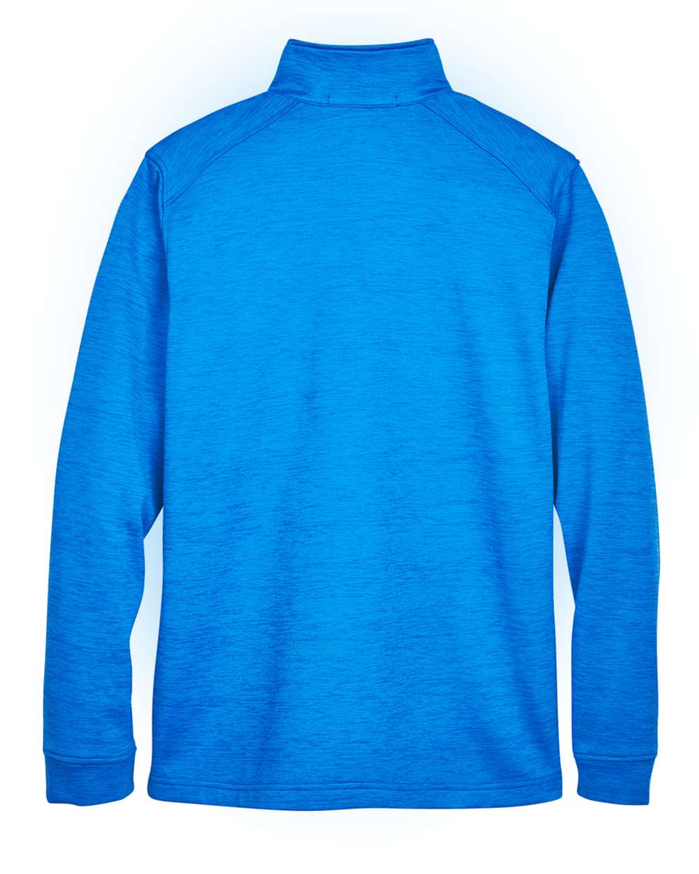 Men's Newbury Mélange Fleece Quarter-Zip Pullover - Back - B714B2253 - French Blue Heather