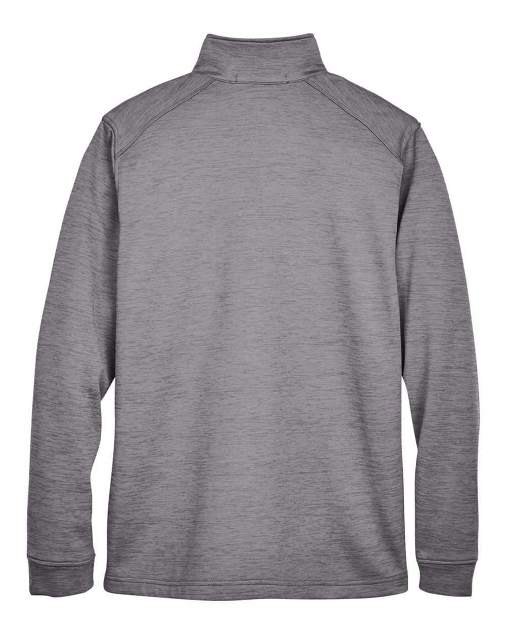 Men's Newbury Mélange Fleece Quarter-Zip Pullover - Back - B714B2353 - Dark Grey Heather