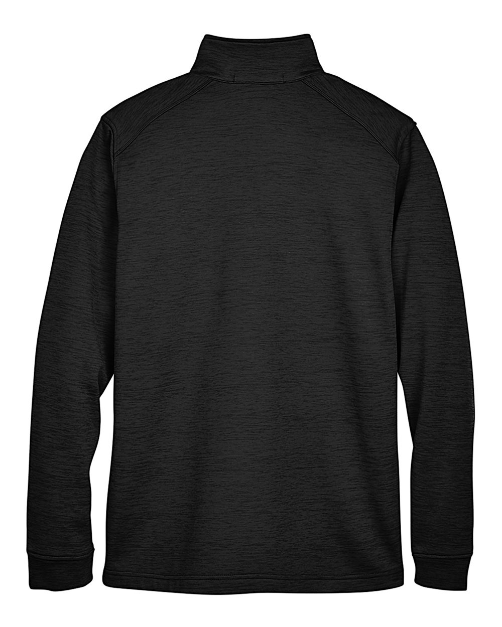 Men's Newbury Mélange Fleece Quarter-Zip Pullover - Back - B714B2503 - Black Heather