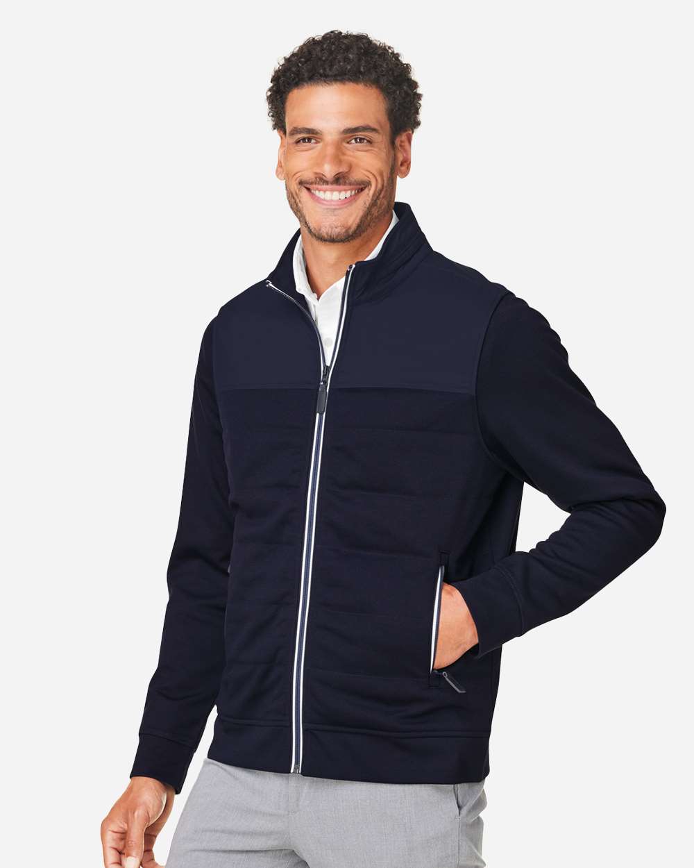 Men's New Classics® Club Jacket - OnModelSide - B701B2653 - Navy