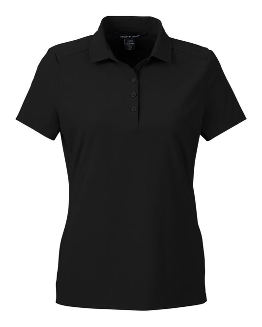 Women's CrownLux Performance® Windsor Welded Polo - Front - B623B2502 - Black
