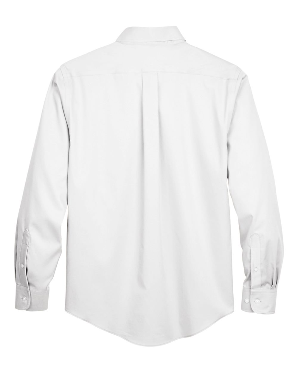 Men's Tall Crown Collection® Solid Stretch Twill Woven Dress Shirt - Back - B675B2006 - White